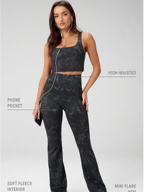 Cold Weather Pocketed High-Waisted Mini Flare